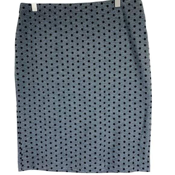 straight fitted pencil skirt with polka dots grey & black SZ small Premis Studio - Picture 6 of 9